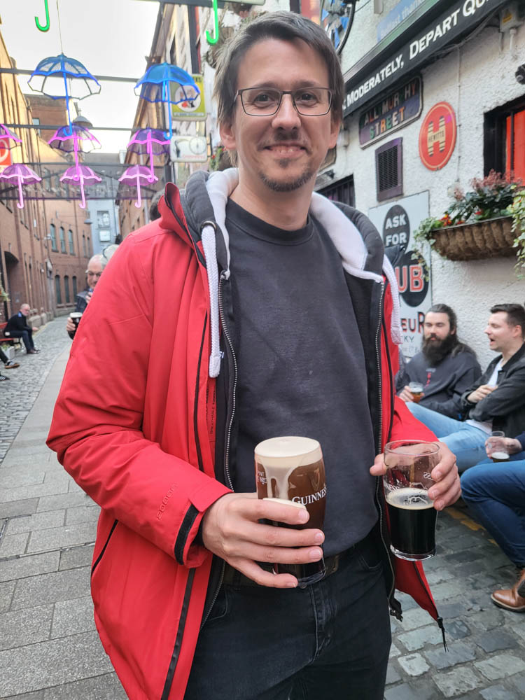 David mit meinem Bier