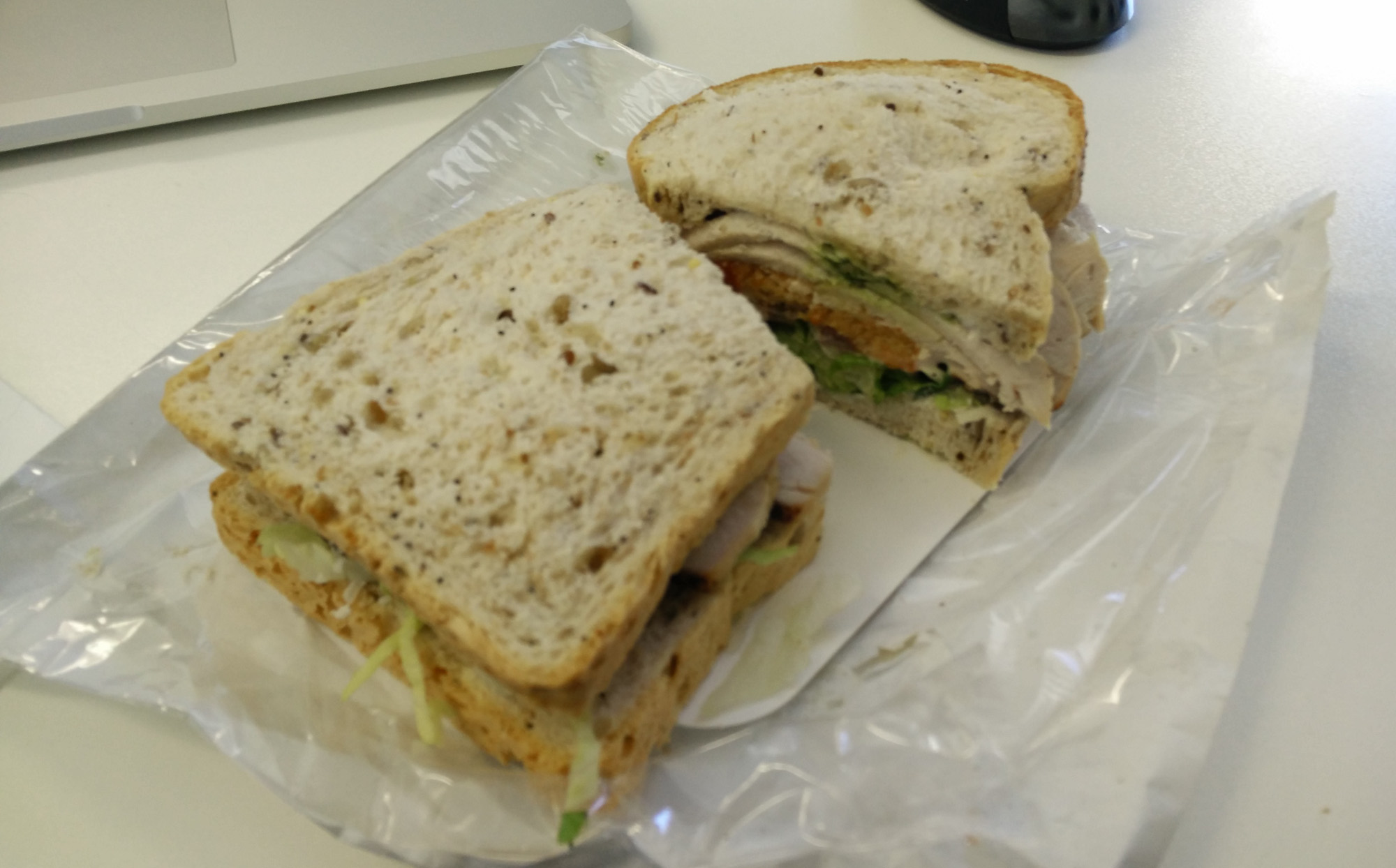 Mittagessen: Chicken Sandwich