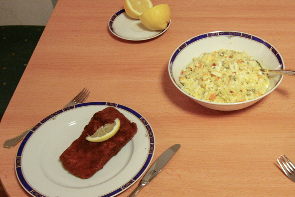 Gebackener Karpfen mit buntem Kartoffelsalat - Christines Homepage