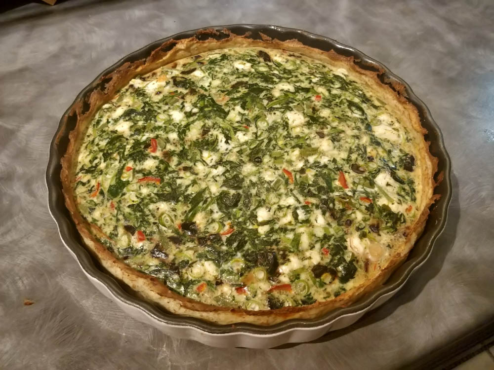 Karfiol Quiche mit Spinat und Feta - Christines Homepage